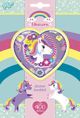 TOTUM uzlīmju komplekts Unicorn Sticker Book, 4 loksnes, 071117 цена и информация | Развивающие игрушки | 220.lv