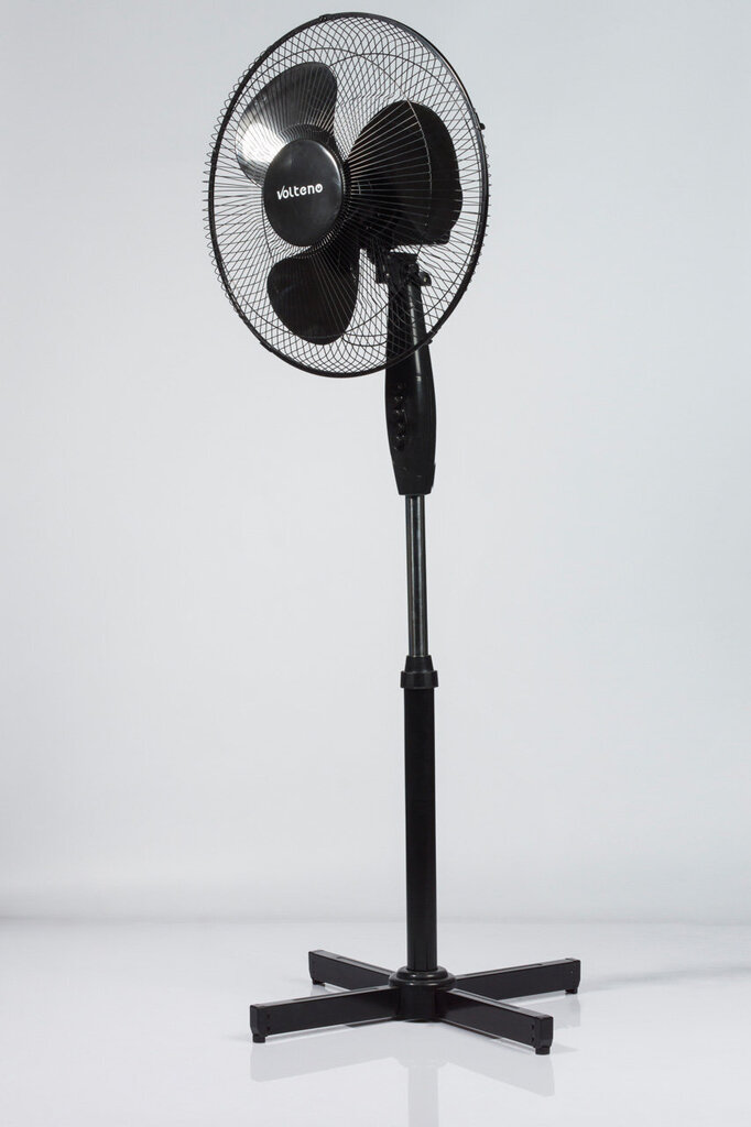 Grīdas ventilators melns, Volteno 40cm cena un informācija | Ventilatori | 220.lv
