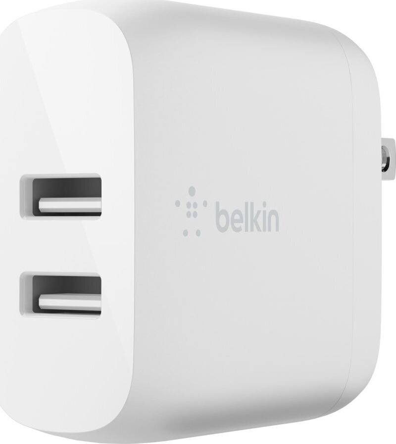 BELKIN Dual USB-A WallCharger 12W X2 WHT cena un informācija | Lādētāji un adapteri | 220.lv