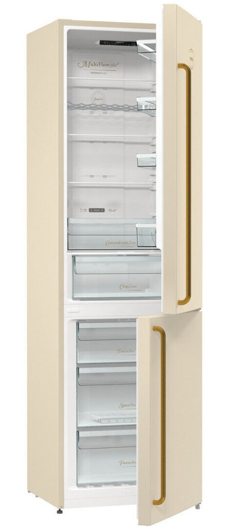 Ledusskapis Gorenje NRK6202CLI, NoFrost 235/96 L 200 cm цена и информация | Ledusskapji | 220.lv