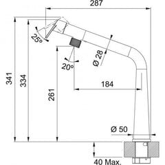 Смеситель Franke ICON, 115.0625.187, рычажный, черный маторый цена и информация | Кухонные смесители  | 220.lv