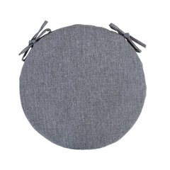 Подушка на стул SIMPLE GREY D38x2,5cm, серый, 100%полиэстер, ткань 757 цена и информация | Подушки, наволочки, чехлы | 220.lv