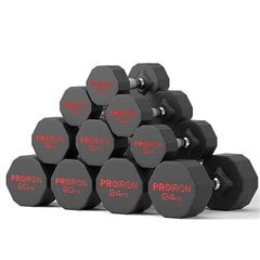 PROIRON PRKRD03K Rubber Dumbbell, 6.00 k цена и информация | Гантели, штанги, гири | 220.lv