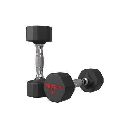 PROIRON PRKRD05K Rubber Dumbbell, 10.00 cena un informācija | Hanteles, svaru stieņi un diski | 220.lv