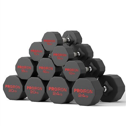 PROIRON PRKRD12K Rubber Dumbbell, 12.00 cena un informācija | Svari, hanteles, stieņi | 220.lv