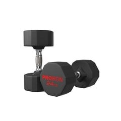 PROIRON PRKRD24K Rubber Dumbbell, 24.00 цена и информация | Гантели, гири, штанги | 220.lv