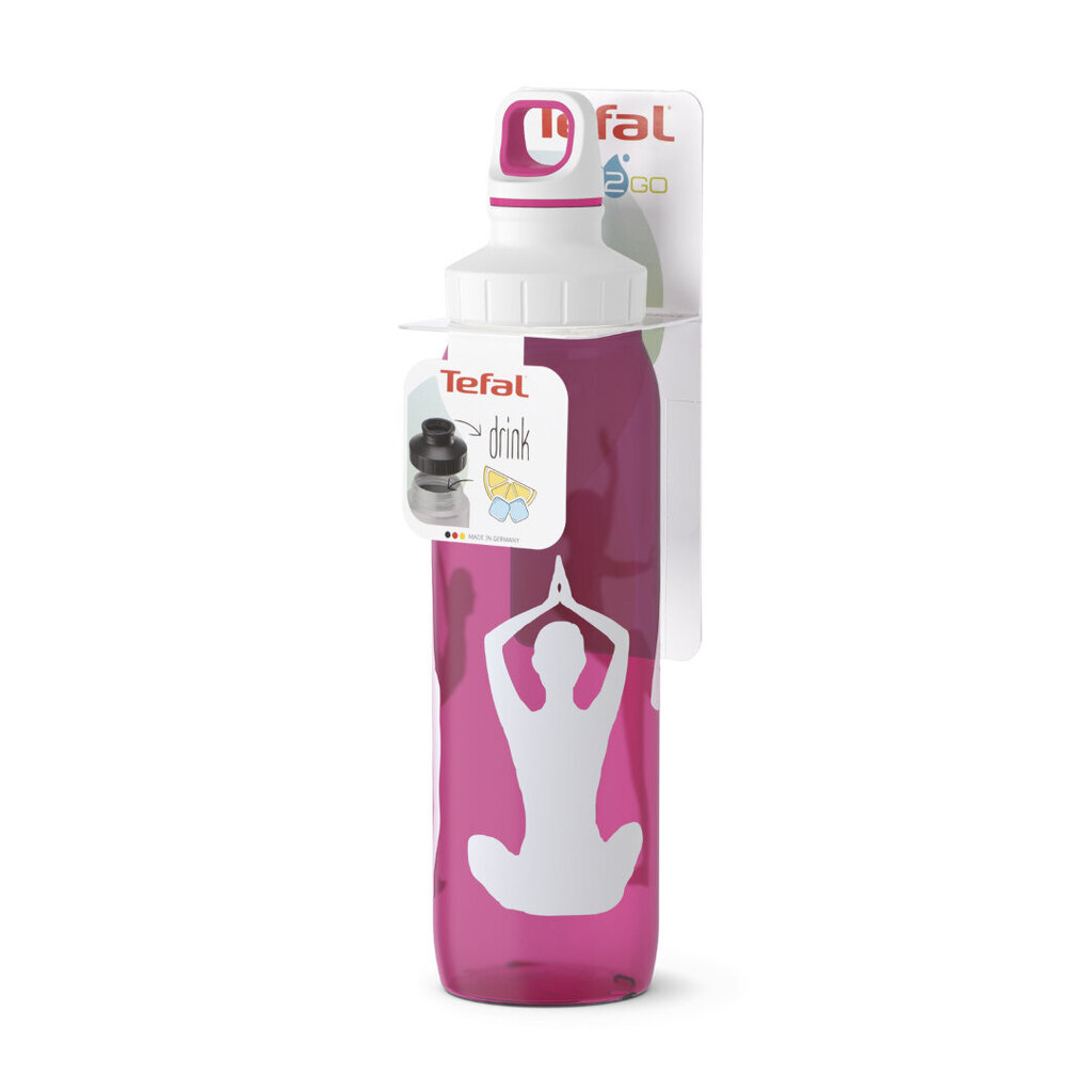 Tefal sporta pudele Drink 2 Go Yoga 700ml cena un informācija | Ūdens pudeles | 220.lv