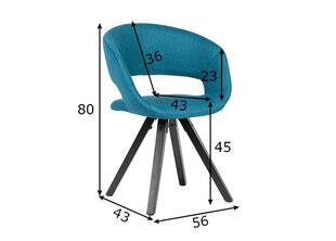 Ēdamkrēsls Retro, zils цена и информация | Стулья для кухни и столовой | 220.lv
