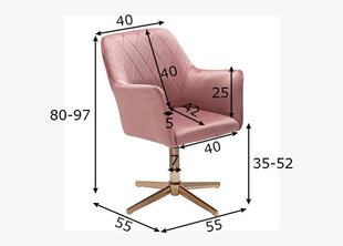 Стул, розовый цена и информация | Офисные кресла | 220.lv