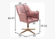 Darba krēsls, rozā krāsā цена и информация | Biroja krēsli | 220.lv