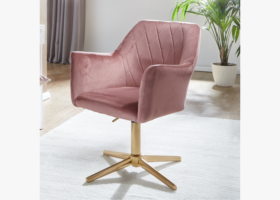 Darba krēsls, rozā krāsā cena un informācija | Biroja krēsli | 220.lv