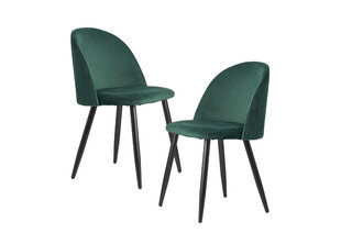 Ēdamkrēslu komplekts Schwarzen, 2 gab., zaļā krāsā cena un informācija | Virtuves un ēdamistabas krēsli | 220.lv