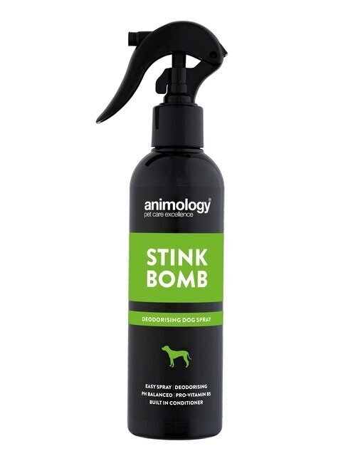 ANIMOLOGY SPREJS ATSVAIDZINOŠS STINK BOMB 250ML цена и информация | Kosmētiskie līdzekļi dzīvniekiem | 220.lv