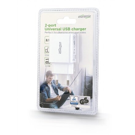 Gembird 2-port universal USB charger EG- cena un informācija | Lādētāji un adapteri | 220.lv