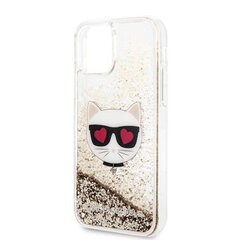 Aizmugurējais vāciņš Karl Lagerfeld       iPhone 12/12 Pro 6.1' Choupette Head Glitter Case    Gold cena un informācija | Telefonu vāciņi, maciņi | 220.lv