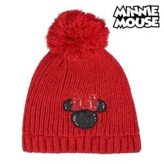 Cepure bērniem, Minnie Mouse 74283, sarkana (universāls izmērs) цена и информация | Шапки, перчатки, шарфы для девочек | 220.lv