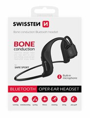 Swissten Bluetooth Bone Conduction Austiņas Melnas cena un informācija | Austiņas | 220.lv