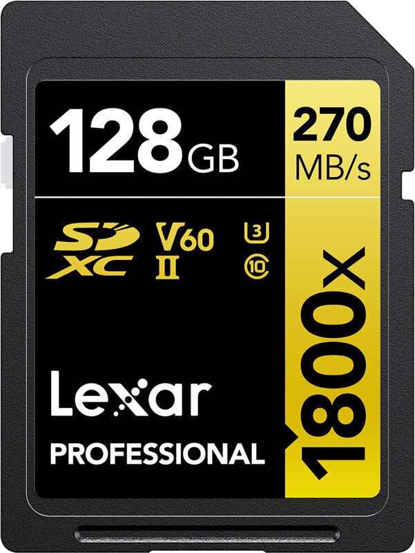 Lexar memory card SDXC 128GB Professional 1800x UHS-II U3 V60 цена и информация | USB Atmiņas kartes | 220.lv