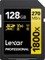 Lexar memory card SDXC 128GB Professional 1800x UHS-II U3 V60 цена и информация | USB Atmiņas kartes | 220.lv