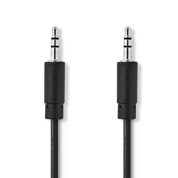 Nedis Aux Audio vads 3.5 mm -> 3.5 mm 1m Melns cena un informācija | Kabeļi un vadi | 220.lv