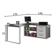 Угловой стол Disegno цена и информация | Компьютерные, письменные столы | 220.lv