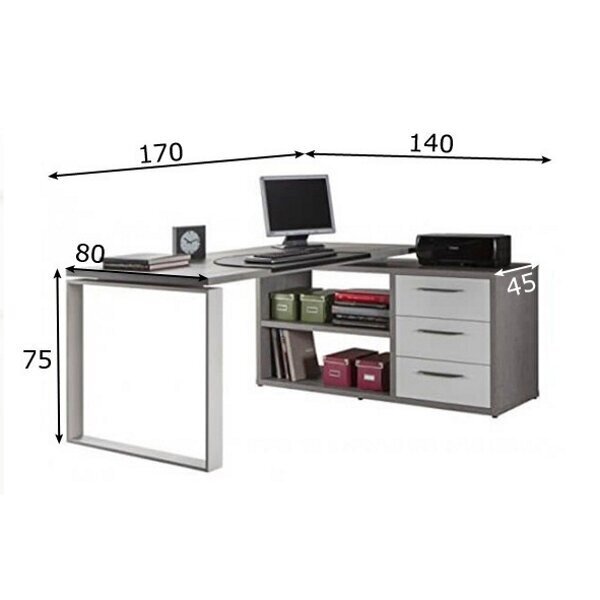 Stūra galds Disegno цена и информация | Datorgaldi, rakstāmgaldi, biroja galdi | 220.lv