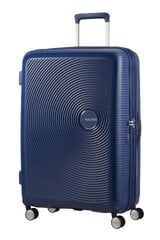 American Tourister большой чемодан Soundbox Spinner Expandable 77см, синий цена и информация | Чемоданы, дорожные сумки | 220.lv