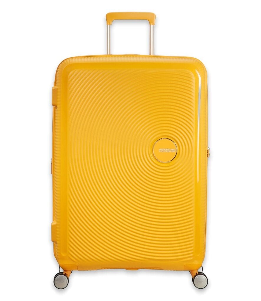 American Tourister lielais ceļojumu koferis Soundbox Spinner Expandable 77 cm, dzeltens цена и информация | Koferi, ceļojumu somas | 220.lv