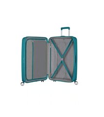 American Tourister vidējā lieluma ceļojumu koferis Soundbox Spinner Expandable 67 cm, zaļš цена и информация | Чемоданы, дорожные сумки | 220.lv