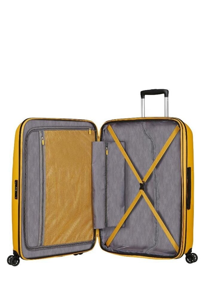 American Tourister lielais ceļojumu koferis Bon Air DLX Spinner Expandable 75 cm, dzeltenā krāsā cena un informācija | Koferi, ceļojumu somas | 220.lv