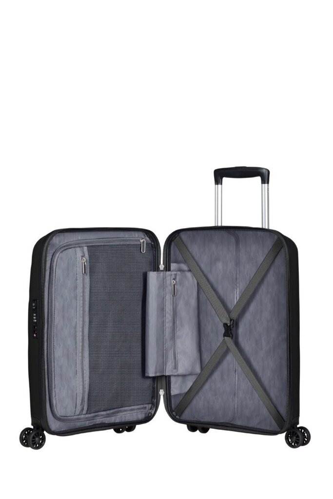 American Tourister rokas bagāža Bon Air DLX Spinner Expandable 55 cm, melnā krāsā cena un informācija | Koferi, ceļojumu somas | 220.lv