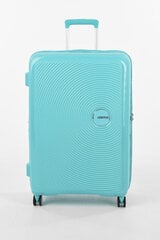 American Tourister liels ceļojumu koferis Soundbox Spinner Expandable 77 cm, gaiši zilā krāsā цена и информация | Чемоданы, дорожные сумки | 220.lv