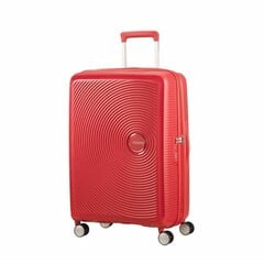 American Tourister vidējā lieluma ceļojumu koferis Soundbox Spinner Expandable 67 cm, sarkans цена и информация | Чемоданы, дорожные сумки | 220.lv