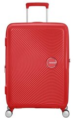 American Tourister vidējā lieluma ceļojumu koferis Soundbox Spinner Expandable 67 cm, sarkans цена и информация | Чемоданы, дорожные сумки | 220.lv
