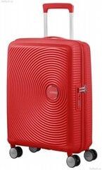 Чемодан American Tourister для ручной клади Soundbox Spinner Expandable 55 см, красный цена и информация | Чемоданы, дорожные сумки | 220.lv