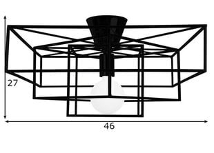 Griestu lampa Cube, melna, 1x 60 W цена и информация | Потолочные светильники | 220.lv