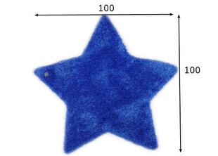 Garbārkstains paklājs Soft Uni Star 100x100cm, zilā krāsā cena un informācija | Paklāji | 220.lv