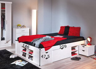 Кровать Till, белая цена и информация | Кровати | 220.lv