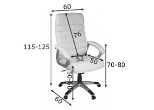 Biroja krēsls Valencia, baltā krāsā цена и информация | Офисные кресла | 220.lv