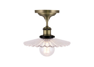 Griestu lampa Cobbler, antīka misiņa toņa/caurspīdīga, 60 W cena un informācija | Griestu lampas | 220.lv