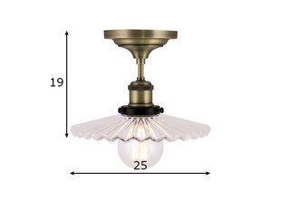 Griestu lampa Cobbler, antīka misiņa toņa/caurspīdīga, 60 W цена и информация | Потолочные светильники | 220.lv