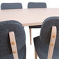 Ēdamistabas komplekts ADORA galds un 6 krēsli, gaišs dižskābardis цена и информация | Ēdamistabas komplekti | 220.lv