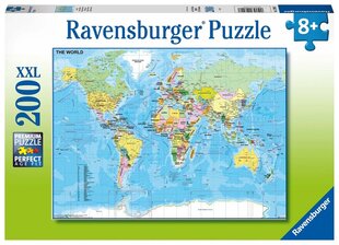 Ravensburger puzle 200 gab. Pasaules karte cena un informācija | Ravensburger Rotaļlietas, bērnu preces | 220.lv