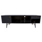 TV galds LUXEMBOURG 150x40xH50cm, melns / varš cena un informācija | TV galdiņi | 220.lv