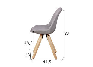 2 krēslu komplekts Lima, pelēks цена и информация | Стулья для кухни и столовой | 220.lv