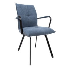Krēsls EDDY ar roku balstiem, pelēcīgi zils cena un informācija | Virtuves un ēdamistabas krēsli | 220.lv
