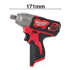 Аккумуляторный импульсный гайковерт MILWAUKEE M12 BIW12-0 цена и информация | Шуруповерты, дрели | 220.lv