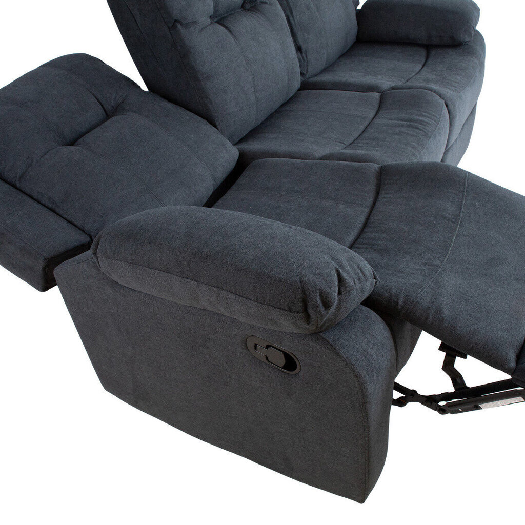 Dīvāns DIXON ar manuālu mehānismu 155x95xH102cm, tumši pelēks cena un informācija | Dīvāni | 220.lv