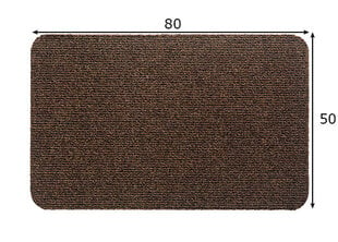 Kājslauķis Mega Rib, tīkkoka krāsas, 50 x 80 cm цена и информация | Придверные коврики | 220.lv