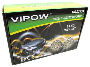 Дневные ходовые огни Vipow, 2 шт. цена и информация | Автомобильные лампочки | 220.lv